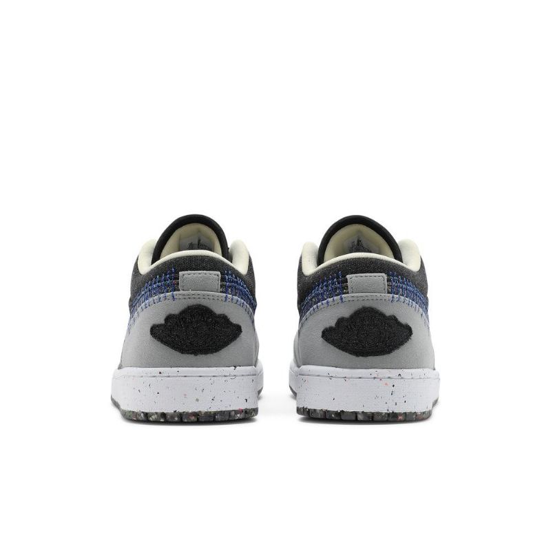 Air Jordan 1 Lav Grå Svart Blå Herresko