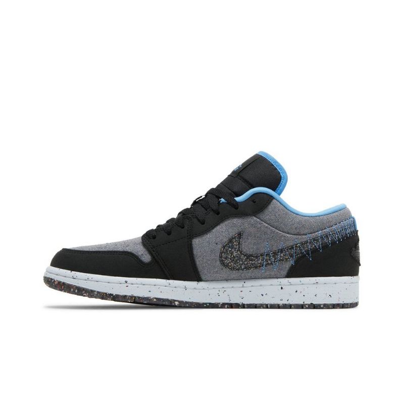 Air Jordan 1 Lav Grå Svart Blå Herresko
