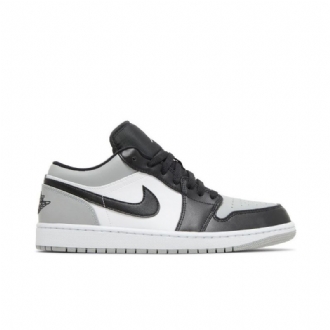 Air Jordan 1 Lav Grå Svart Hvit Herresko