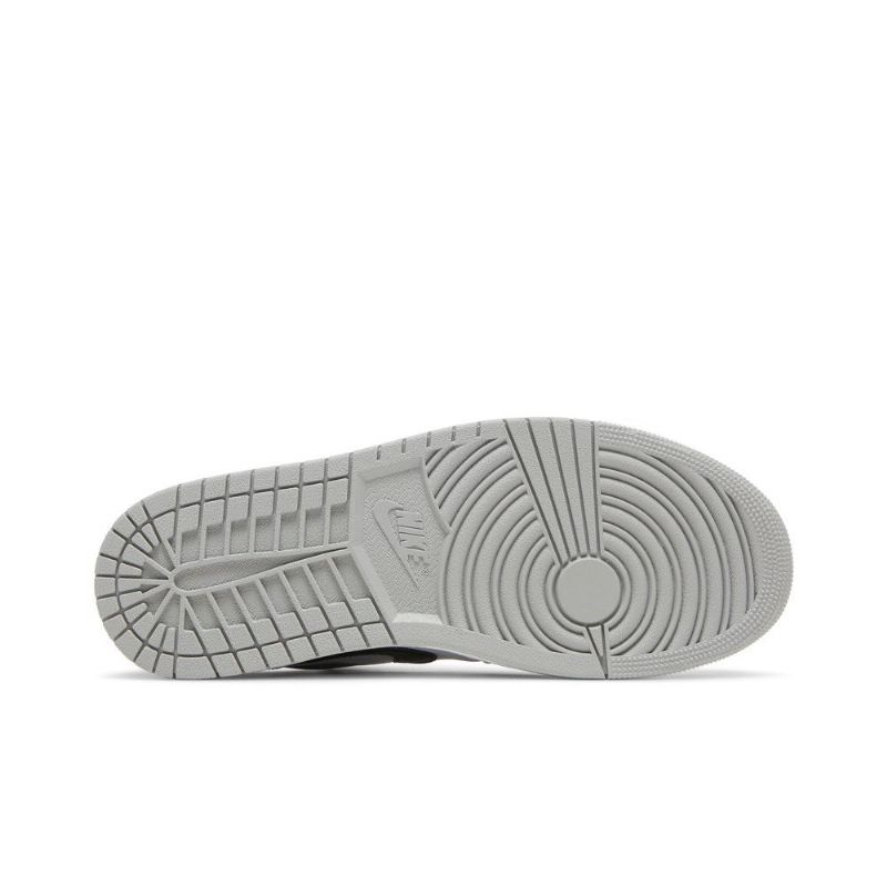 Air Jordan 1 Lav Grå Svart Hvit Herresko