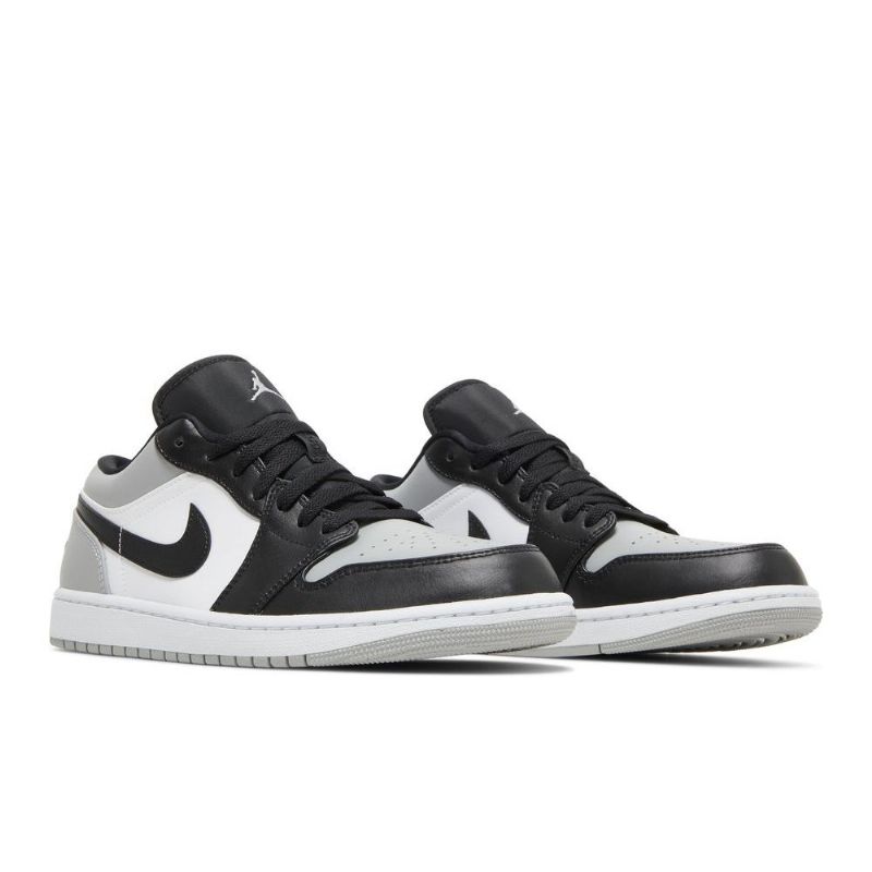 Air Jordan 1 Lav Grå Svart Hvit Herresko