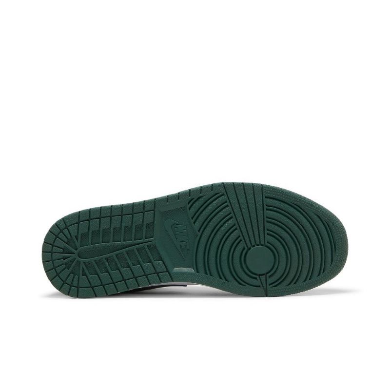 Air Jordan 1 Lav Grønn Hvit Svart Gull Herresko