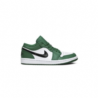 Air Jordan 1 Lav Grønn Hvit Svart Herresko