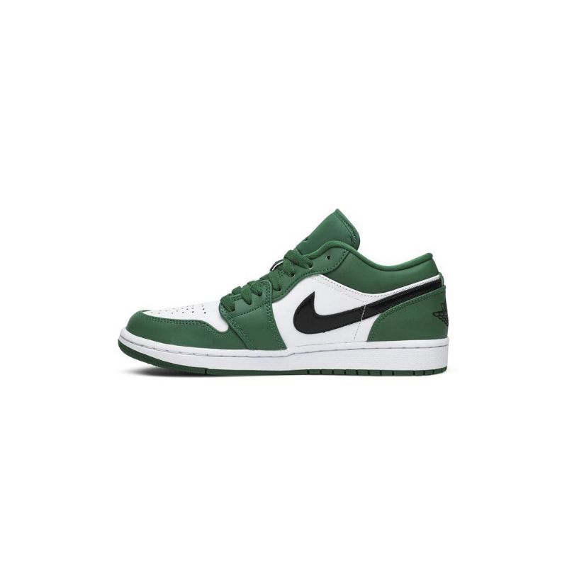 Air Jordan 1 Lav Grønn Hvit Svart Herresko