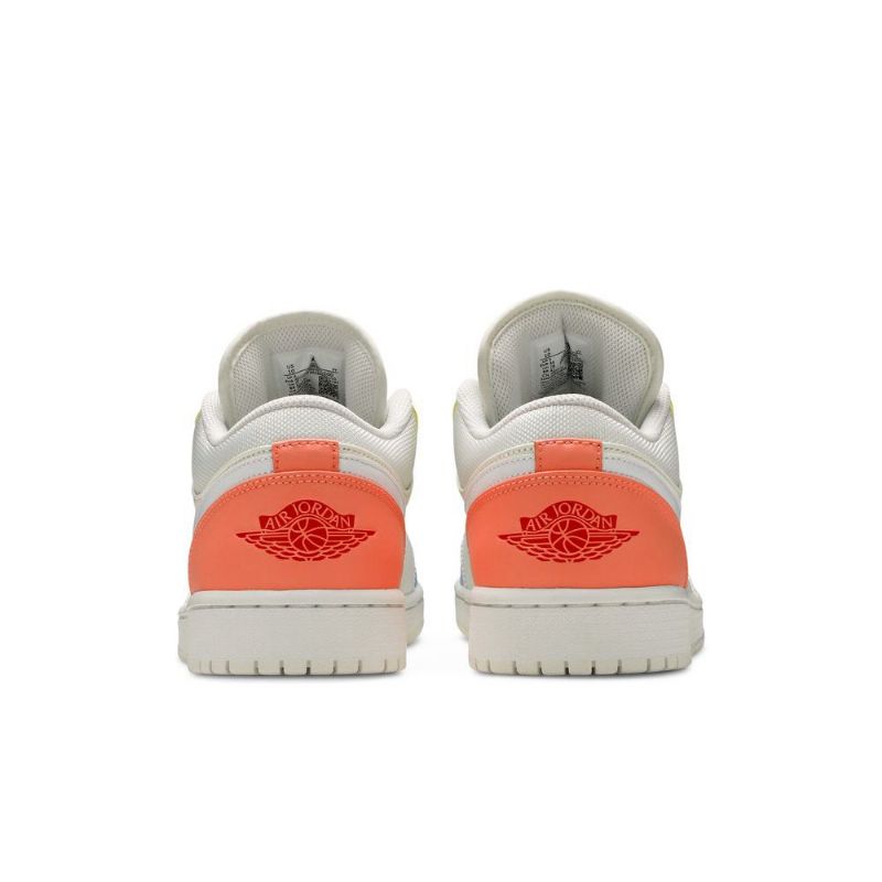 Air Jordan 1 Lav Hvit Blå Gul Rosa Herresko