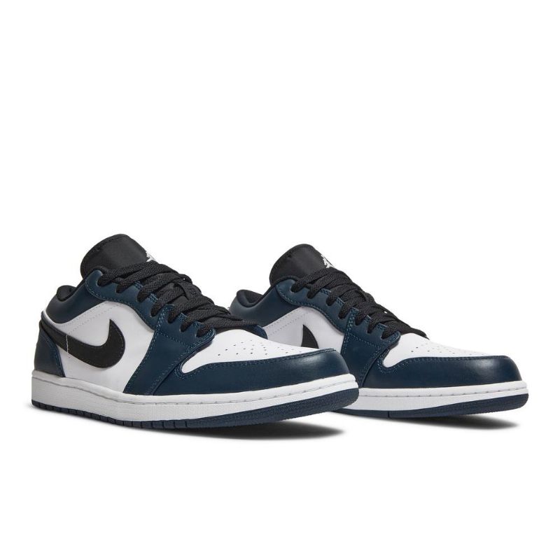 Air Jordan 1 Lav Hvit Blå Svart Herresko