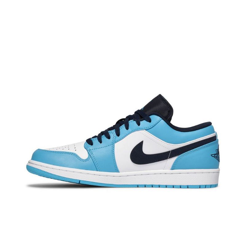 Air Jordan 1 Lav Hvit Blå Svart Herresko