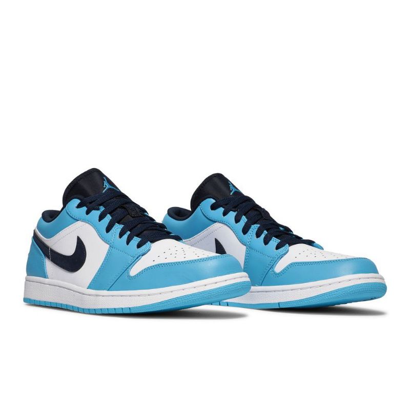 Air Jordan 1 Lav Hvit Blå Svart Herresko