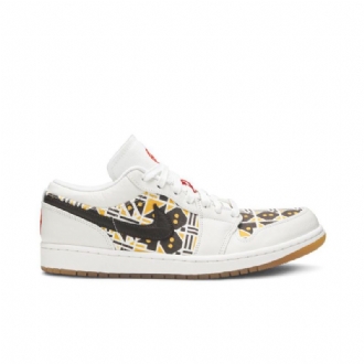 Air Jordan 1 Lav Hvit Brun Svart Herresko