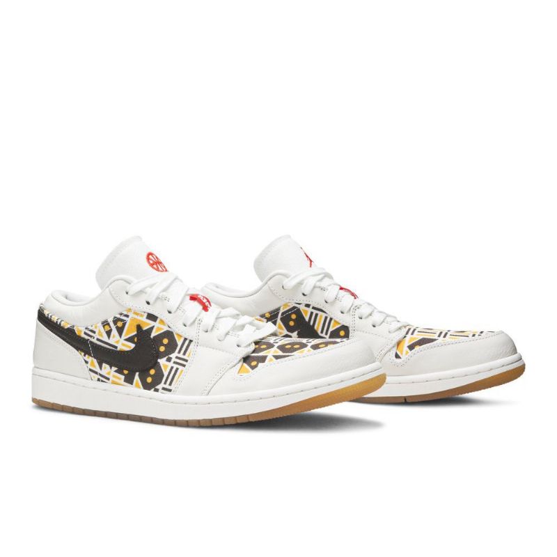 Air Jordan 1 Lav Hvit Brun Svart Herresko