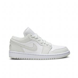 Air Jordan 1 Lav Hvit Grå Damesko
