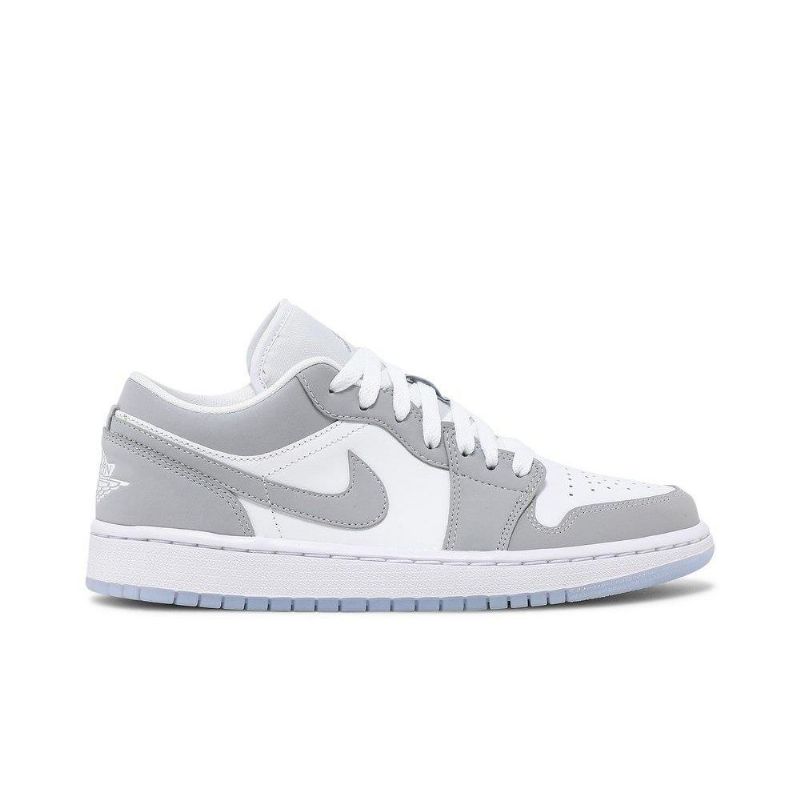 Air Jordan 1 Lav Hvit Grå Damesko
