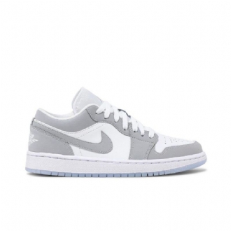 Air Jordan 1 Lav Hvit Grå Damesko