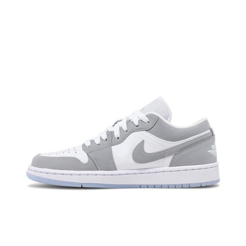 Air Jordan 1 Lav Hvit Grå Damesko