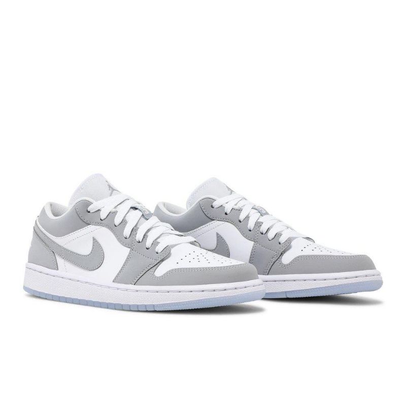 Air Jordan 1 Lav Hvit Grå Damesko