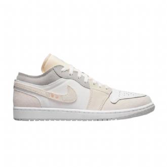 Air Jordan 1 Lav Hvit Grå Rosa Herresko
