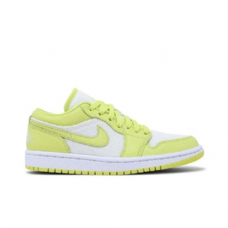 Air Jordan 1 Lav Hvit Grønn Damesko