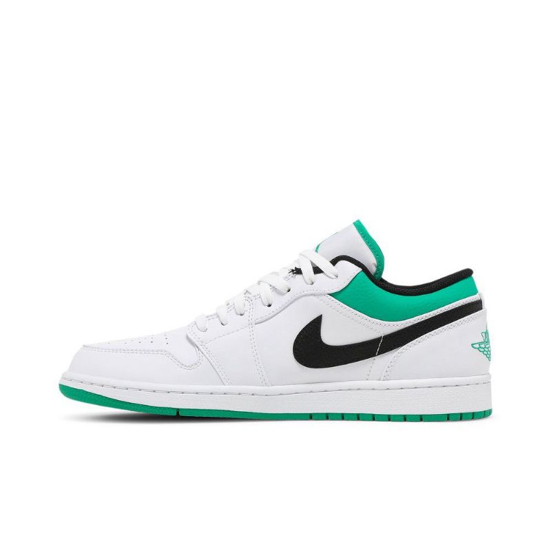 Air Jordan 1 Lav Hvit Grønn Svart Herresko