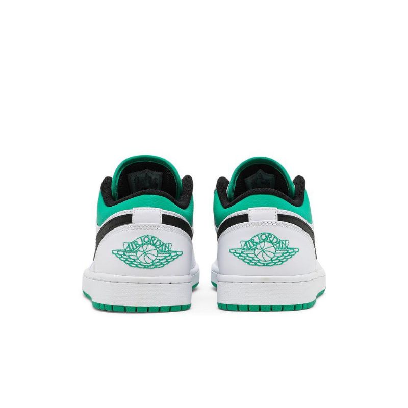Air Jordan 1 Lav Hvit Grønn Svart Herresko