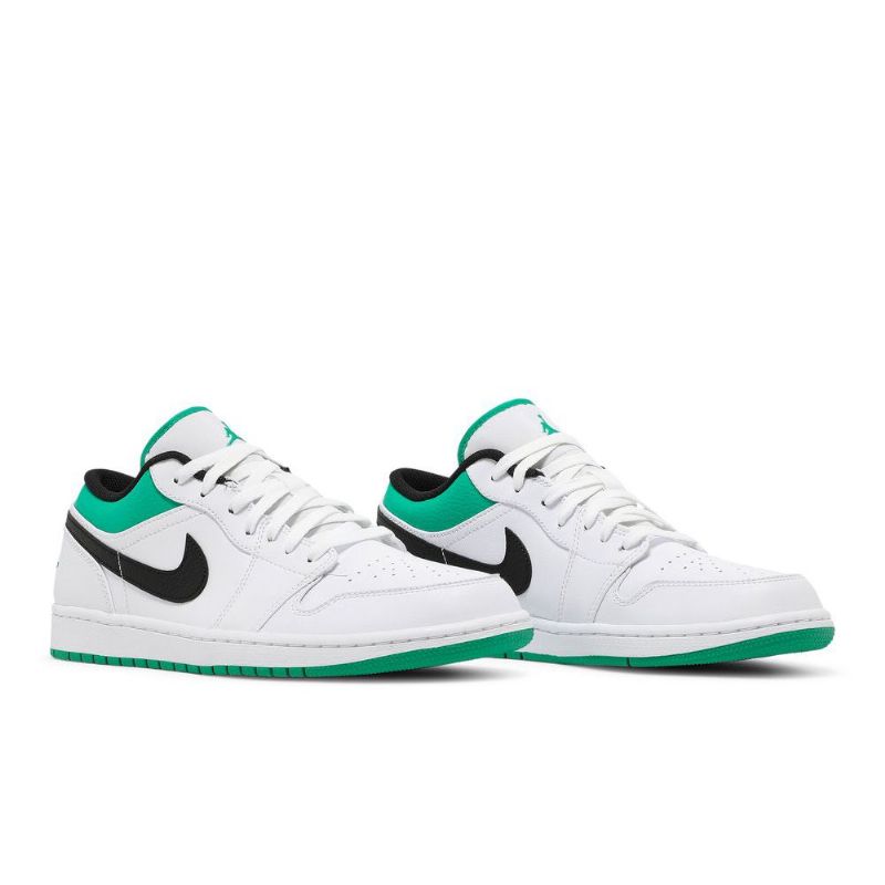 Air Jordan 1 Lav Hvit Grønn Svart Herresko