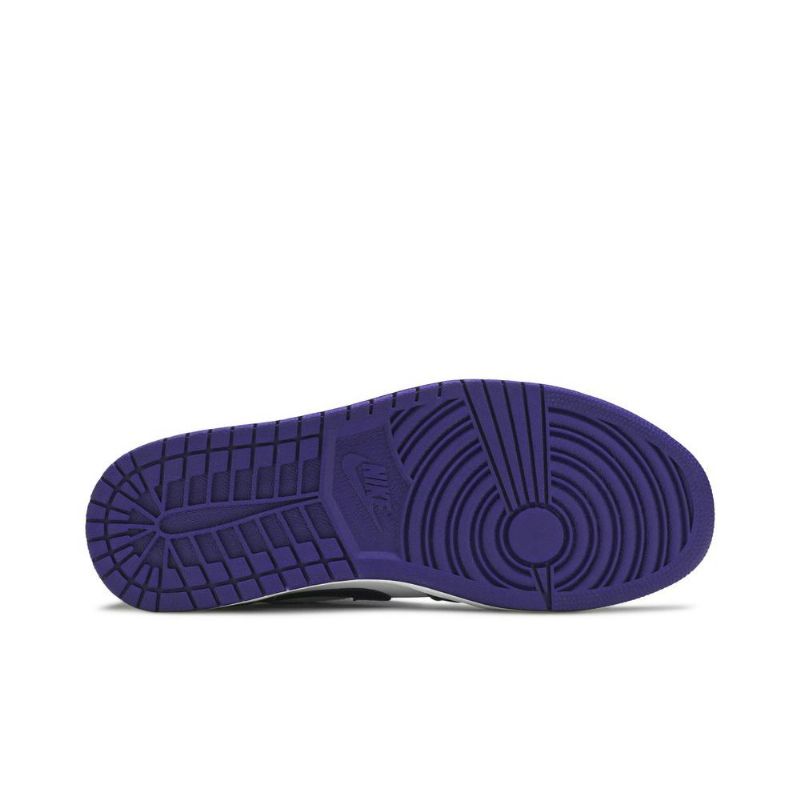 Air Jordan 1 Lav Hvit Lilla Svart Herresko