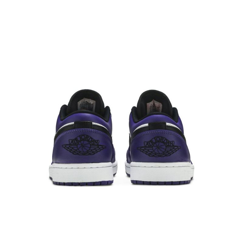 Air Jordan 1 Lav Hvit Lilla Svart Herresko