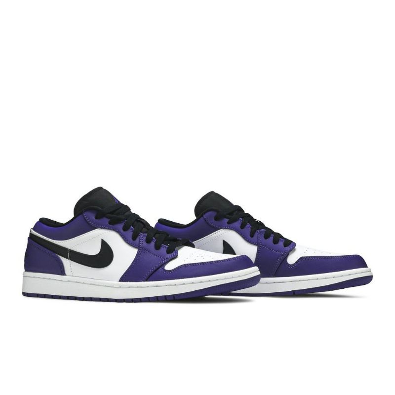 Air Jordan 1 Lav Hvit Lilla Svart Herresko
