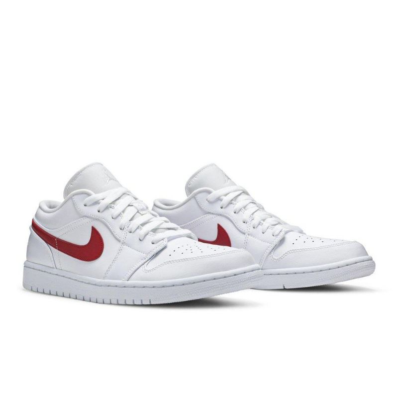 Air Jordan 1 Lav Hvit Rød Damesko
