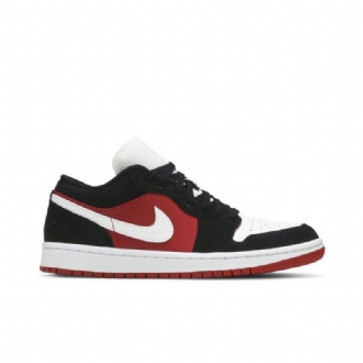 Air Jordan 1 Lav Hvit Rød Svart Damesko
