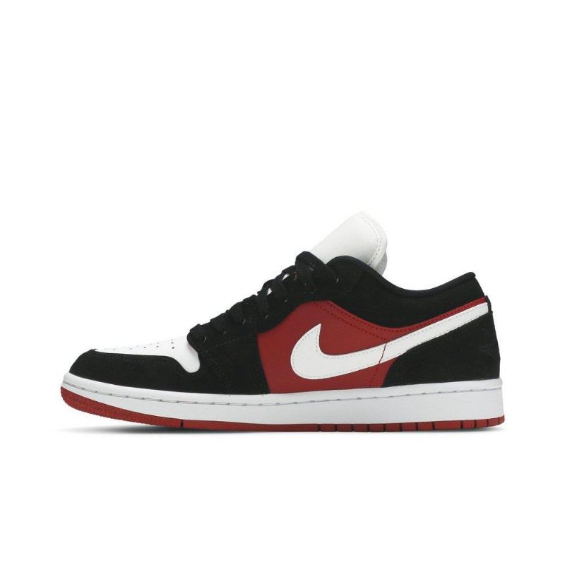 Air Jordan 1 Lav Hvit Rød Svart Damesko