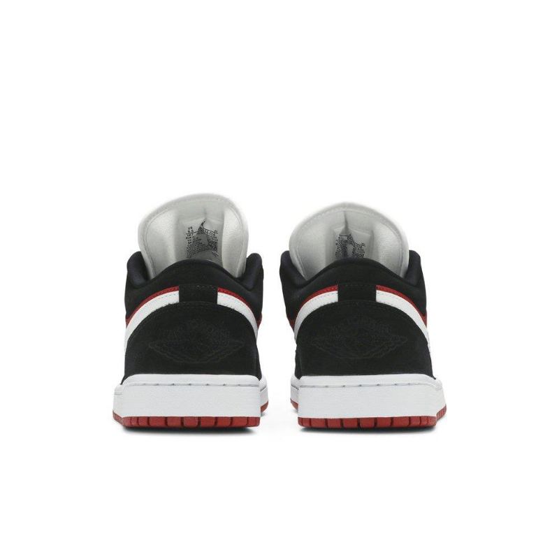 Air Jordan 1 Lav Hvit Rød Svart Damesko