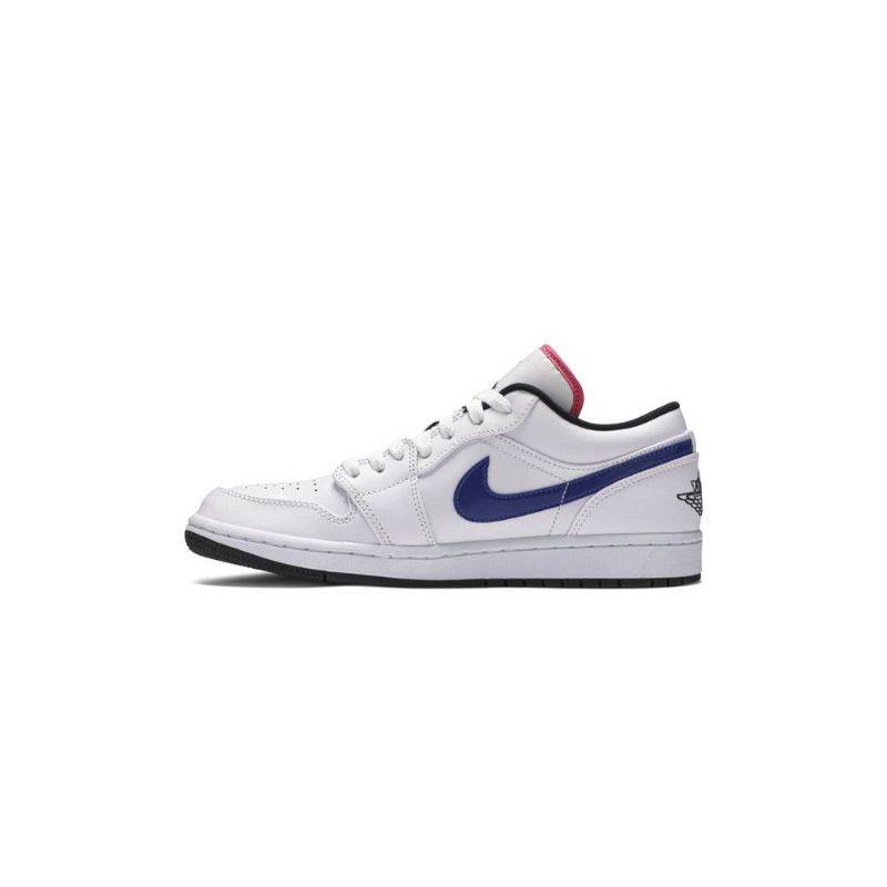 Air Jordan 1 Lav Hvit Rød Svart Herresko