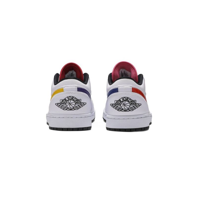 Air Jordan 1 Lav Hvit Rød Svart Herresko