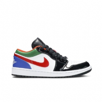 Air Jordan 1 Lav Hvit Svart Flerfarget Damesko