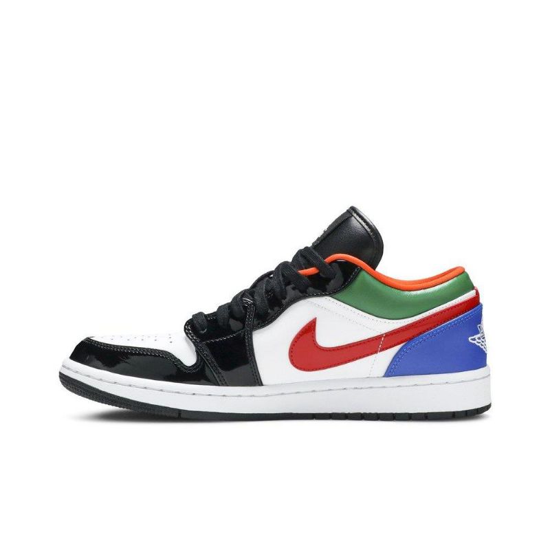 Air Jordan 1 Lav Hvit Svart Flerfarget Damesko