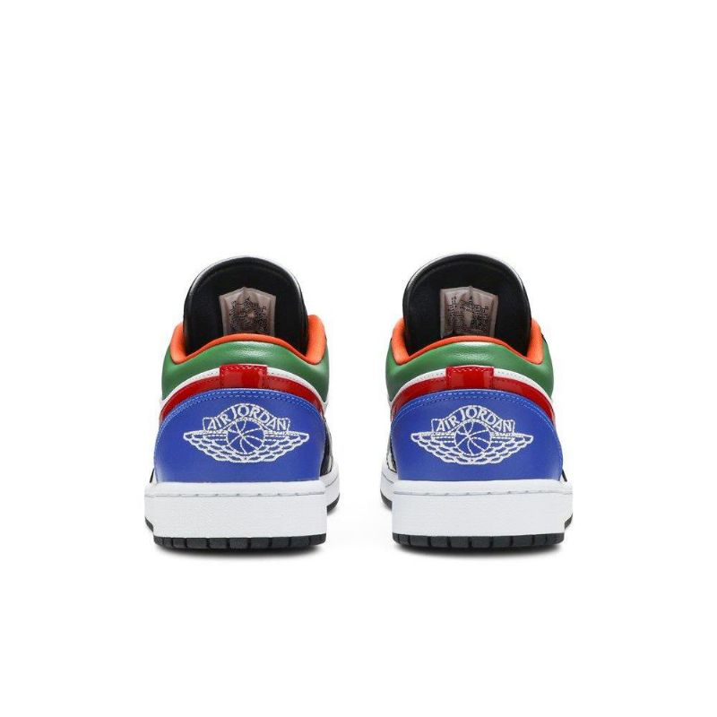 Air Jordan 1 Lav Hvit Svart Flerfarget Damesko