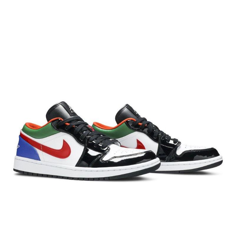 Air Jordan 1 Lav Hvit Svart Flerfarget Damesko