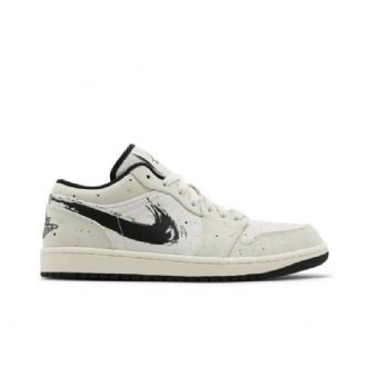 Air Jordan 1 Lav Hvit Svart Herresko
