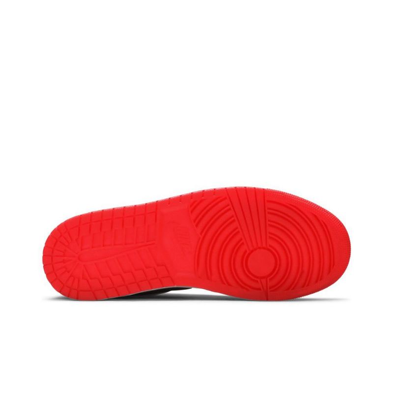 Air Jordan 1 Lav Hvit Svart Rød Herresko