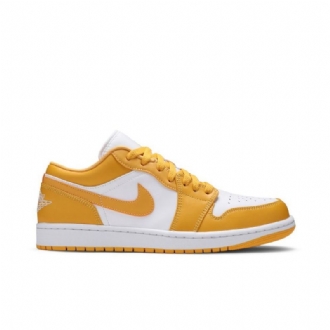 Air Jordan 1 Lav Hvitt Gull Herresko