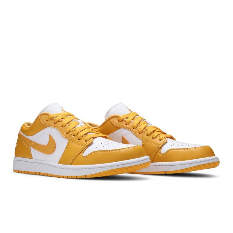 Air Jordan 1 Lav Hvitt Gull Herresko
