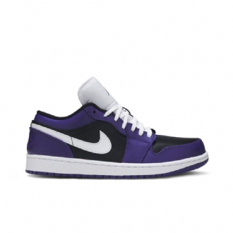 Air Jordan 1 Lav Lilla Svart Hvit Herresko