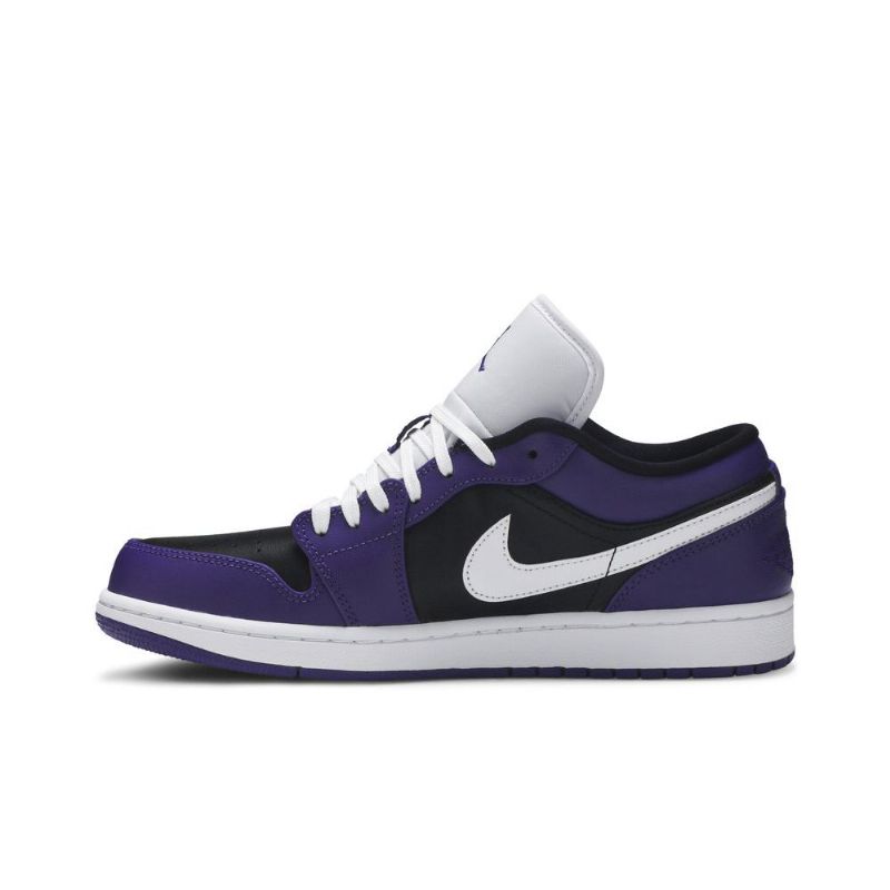 Air Jordan 1 Lav Lilla Svart Hvit Herresko