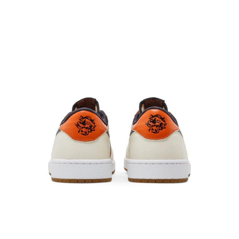 Air Jordan 1 Lav Og Hvit Svart Oransje Beige Herresko