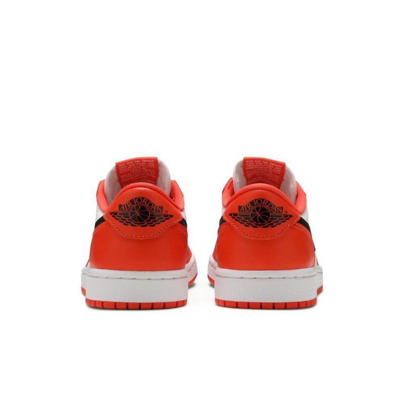 Air Jordan 1 Lav Og Oransje Hvit Svart Damesko