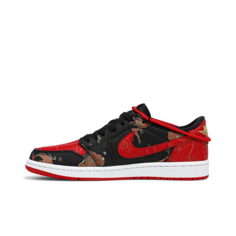 Air Jordan 1 Lav Og Rød Svart Gull Herresko