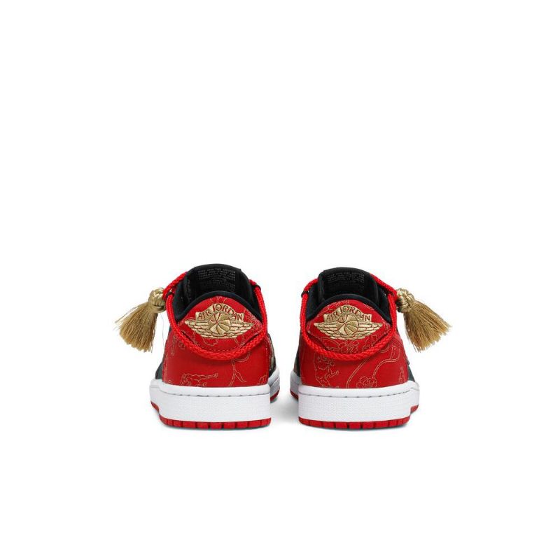 Air Jordan 1 Lav Og Rød Svart Gull Herresko