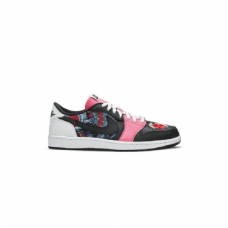 Air Jordan 1 Lav Og Svart Rosa Hvit Flerfarget Herresko