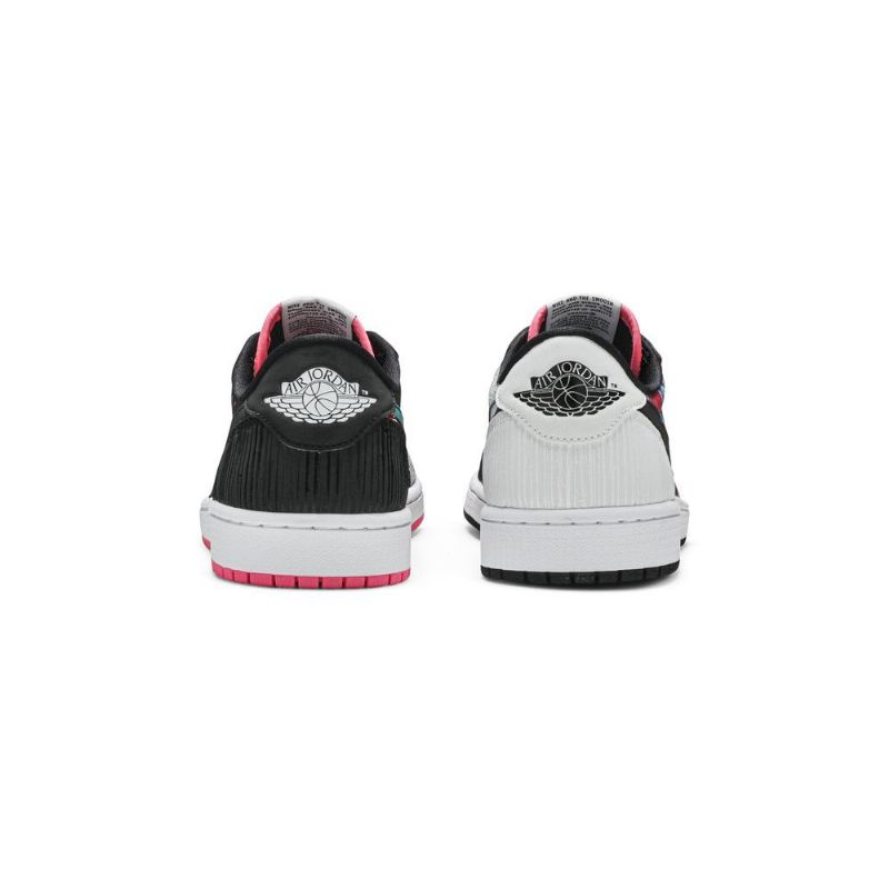 Air Jordan 1 Lav Og Svart Rosa Hvit Flerfarget Herresko