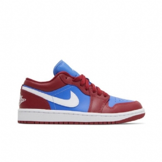 Air Jordan 1 Lav Rød Blå Hvit Damesko